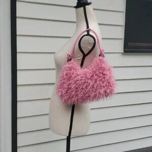 Y2K Plush Fuzzy Faux Fur Shoulder Bag